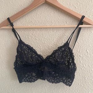 Reformation black lace bralette size small